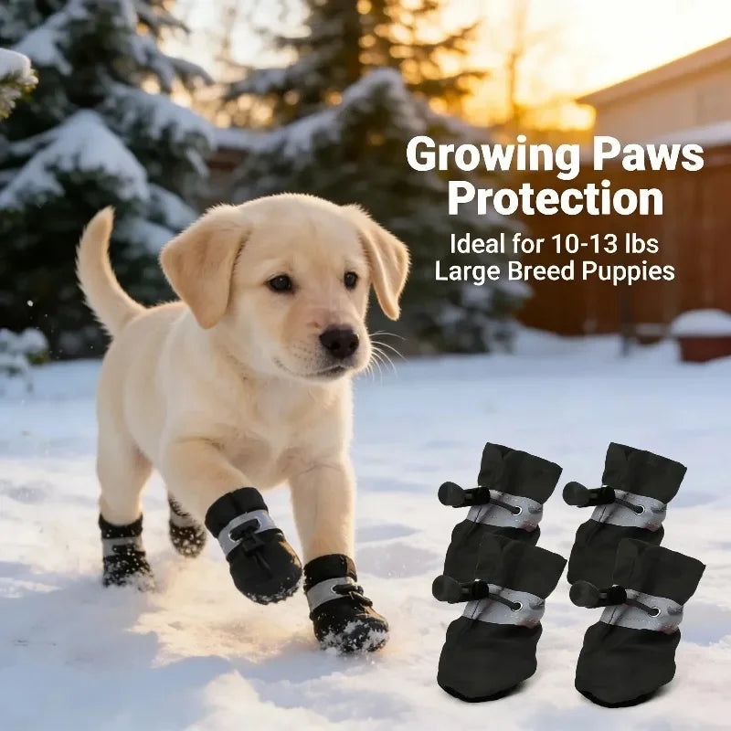 4pcs Water-Resistant Dog Shoes For Small Dogs - Protect Your Pet's Paws And Keep Them Dry,Outdoor rain boots for dogs