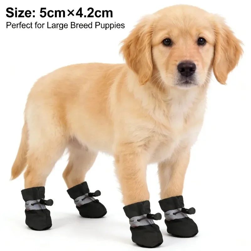 4pcs Water-Resistant Dog Shoes For Small Dogs - Protect Your Pet's Paws And Keep Them Dry,Outdoor rain boots for dogs
