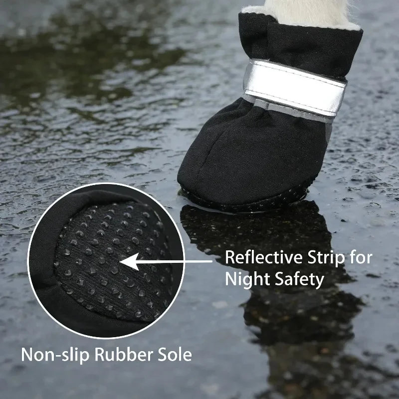 4pcs Water-Resistant Dog Shoes For Small Dogs - Protect Your Pet's Paws And Keep Them Dry,Outdoor rain boots for dogs